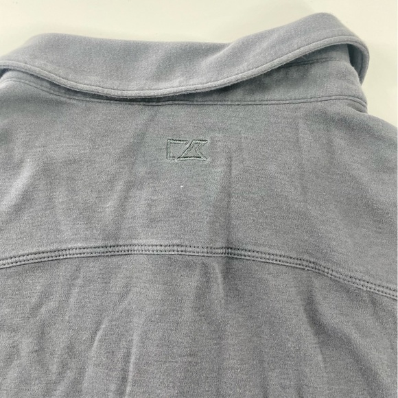 Cutter & Buck Pima Cotton Soft Long Sleeve Preppy Polo Gray 1X Big and Tall - Picture 12 of 12